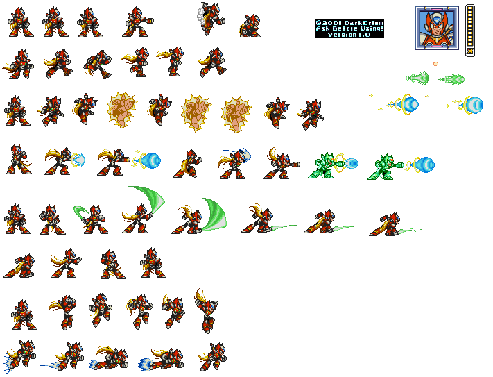 Megaman X3 Sprite Sheet - Dennovo